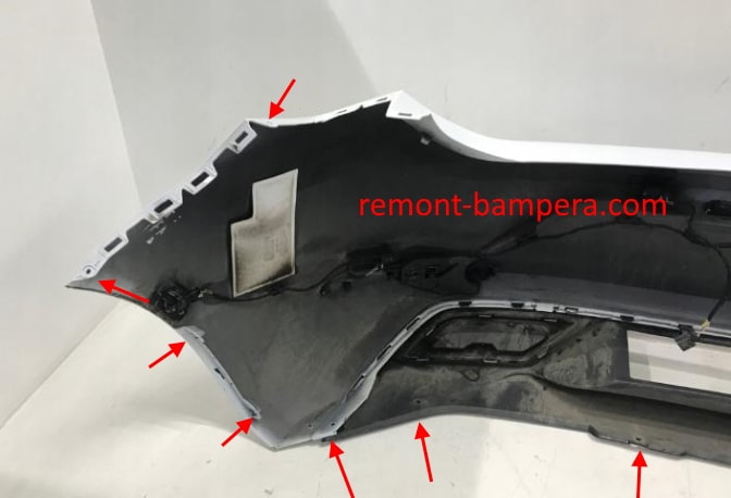 points de fixation du pare-chocs arrière SEAT Leon IV (2020-2023)