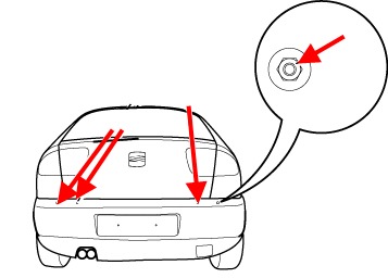 schema montaggio paraurti posteriore SEAT Leon I (1999-2005)